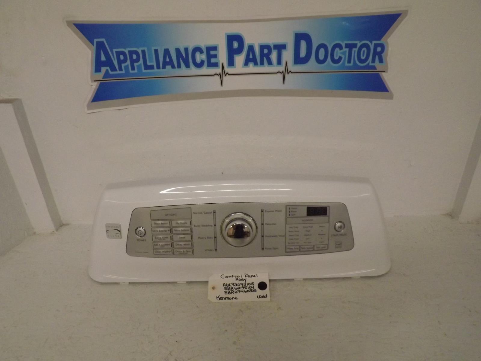 Kenmore Washer AGL73093105 EBR62198104 EBR67460502 Control Panel Assy Used Kenmore Washer AGL73093105 EBR62198104 EBR67460502 Control Panel Assy Used